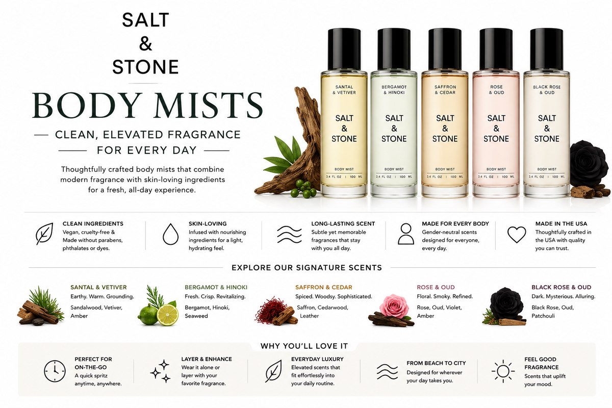 Salt & Stone Body Mists: Clean, Elevated Fragrance for Every Day