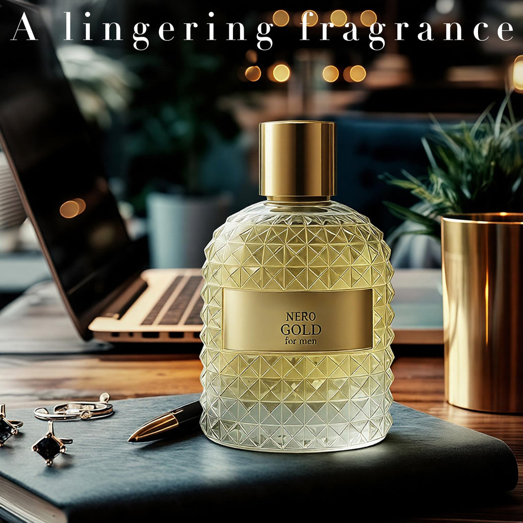 Men’s Eau de Toilette, AFLUXE Valentine Nero Gold, 3.4 oz / 100 ml