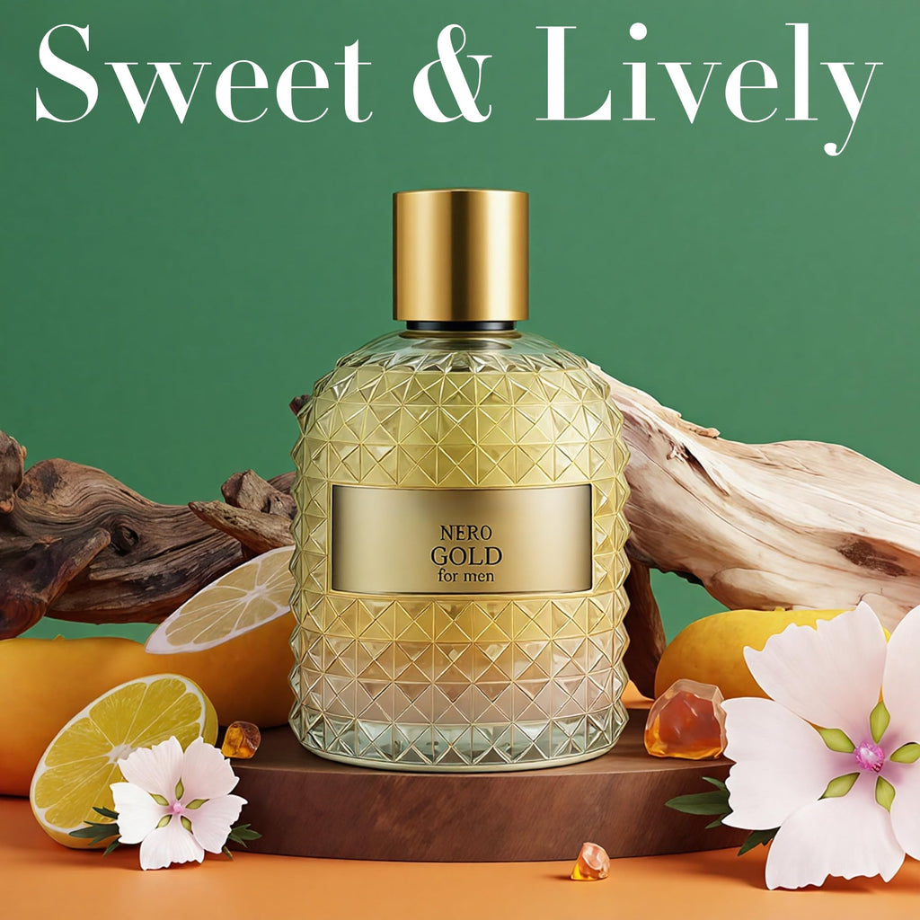 Men’s Eau de Toilette, AFLUXE Valentine Nero Gold, 3.4 oz / 100 ml