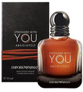 Emporio Armani perfume bottle and packaging with 'Stronger with You Absolutely' text.